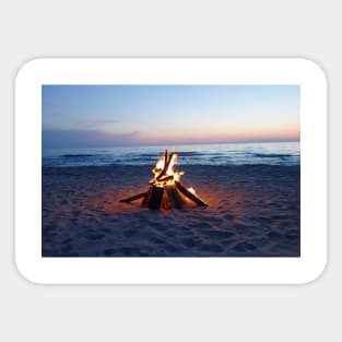 beach campfire Sticker